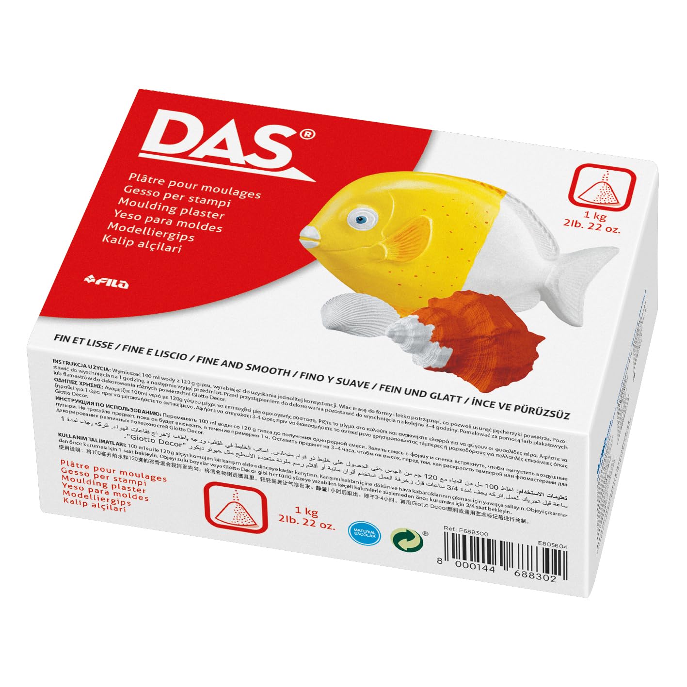 DAS gesso in polvere per modellaggio, 1 kg, da 0 a 14 anni