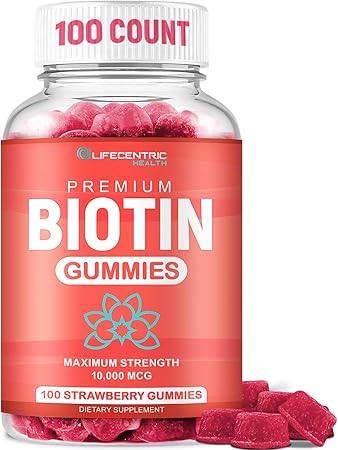 Biotin Gummies for Hair Growth | Max Strength Biotin 10000mcg Prevents Thinning and Loss | Chewable Biotin Supplement For Women Men and Kids | 100 Count Vegan Hair Gummies for Hair Skin and Nails Biotin Gummies for Hair Growth | Max Strength Biotin 10000mcg Prevents Thinning and Loss | Chewable Biotin Supplement For Women Men and Kids | 100 Count Vegan Hair Gummies for Hair Skin and Nails