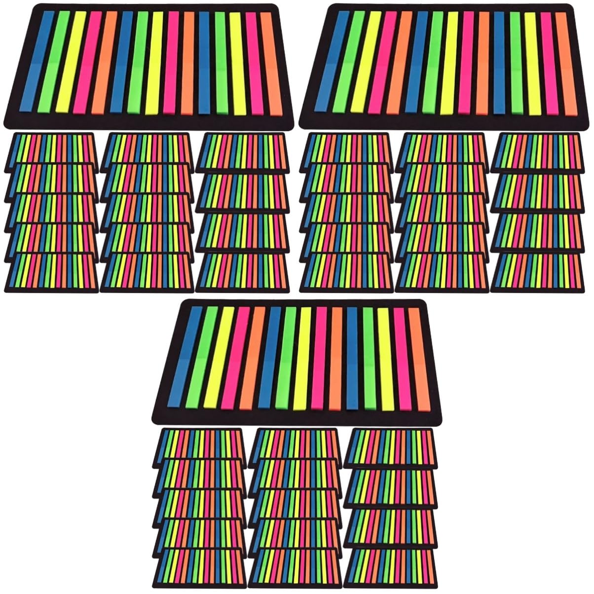 NUOBESTY 3 Sätze Satzmarkierungen Bookmarks Lesezeichen Textmarkierer Whiteboard-marker Trocken Abwischbar Textmarker Klebrige Seitenflags Highlight-streifen Das Haustier 15 Blatt * 3