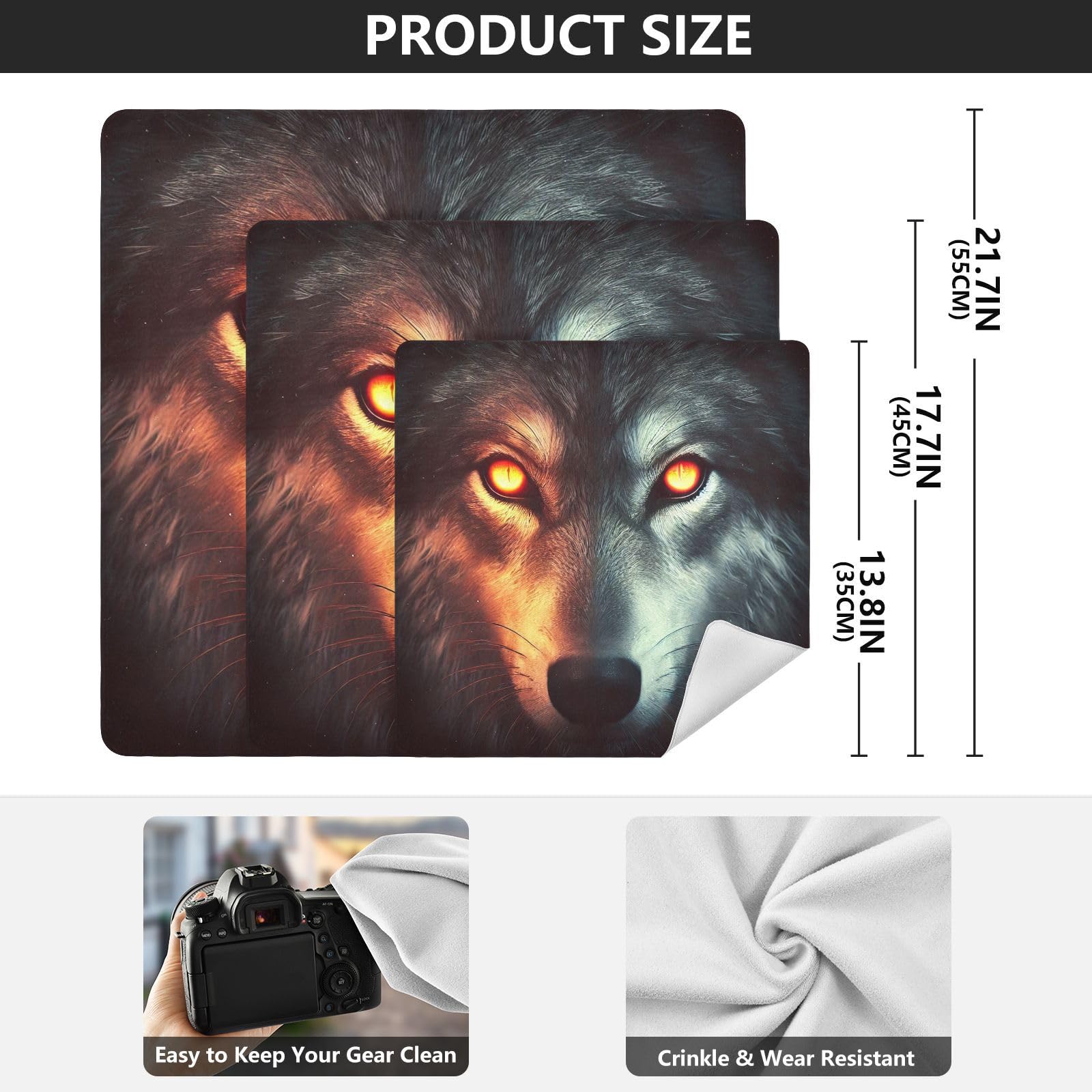 Joko Ivery Wolf Eyes Black Camera Lens Wrap 21.7