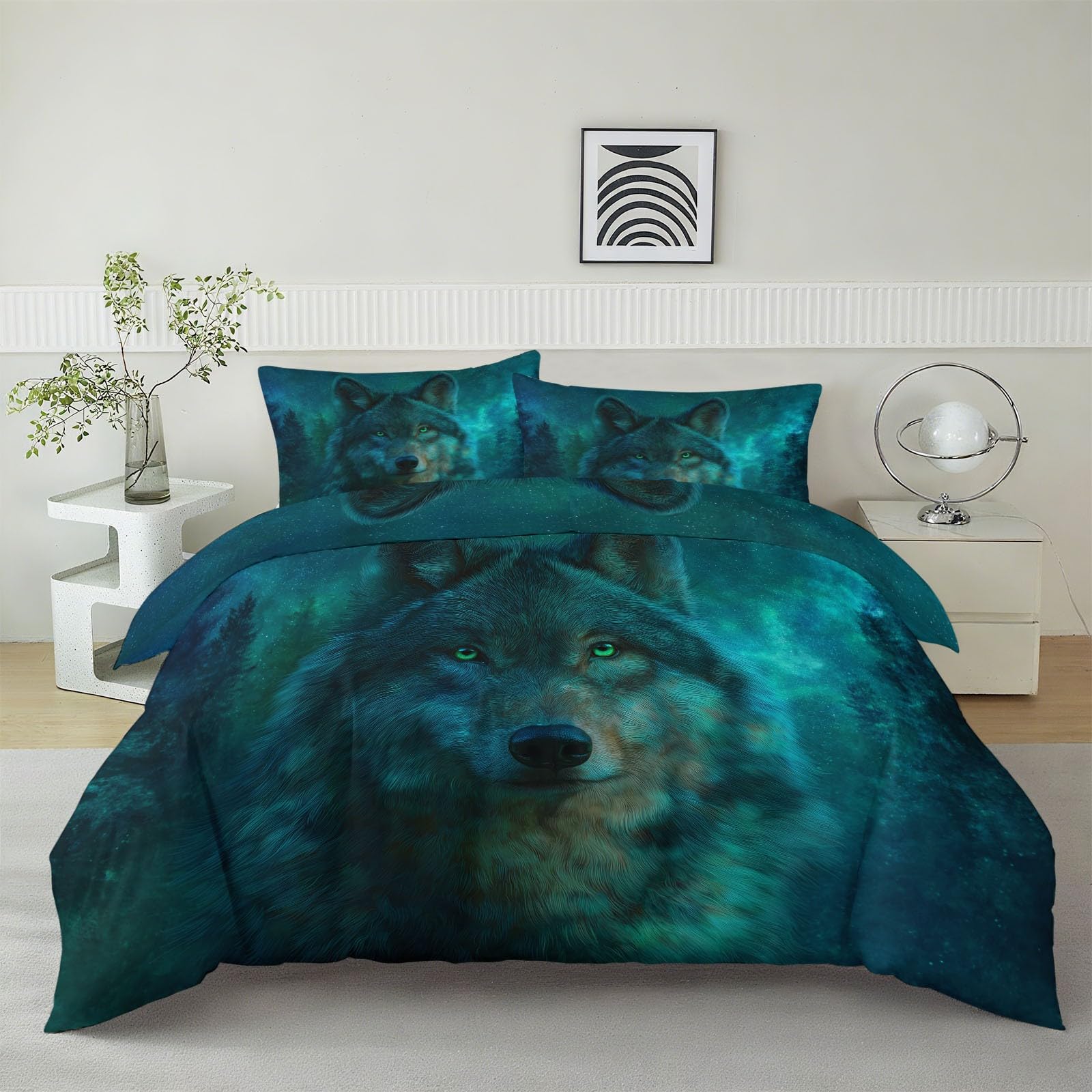 Housse de Couette Loup Sauvage 240x260 : Une Ambiance Forêt dans la Chambre de votre Ado