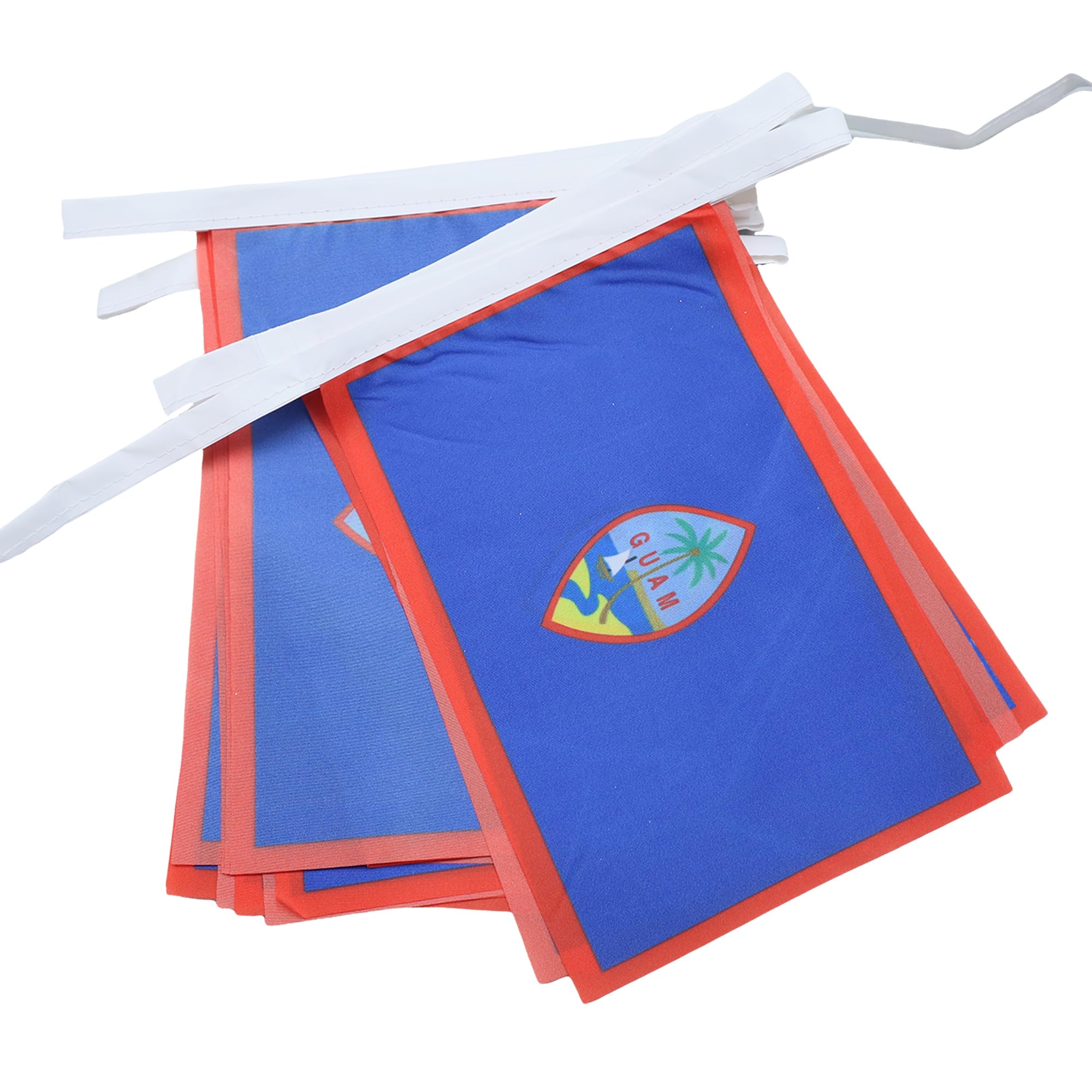 AZ FLAG Guam Bunting Flag, 20 Ft Garland with 20 Small Guamanian Flags 8'' x 6'', 100% Polyester String Pennant, 6 meters — image 1