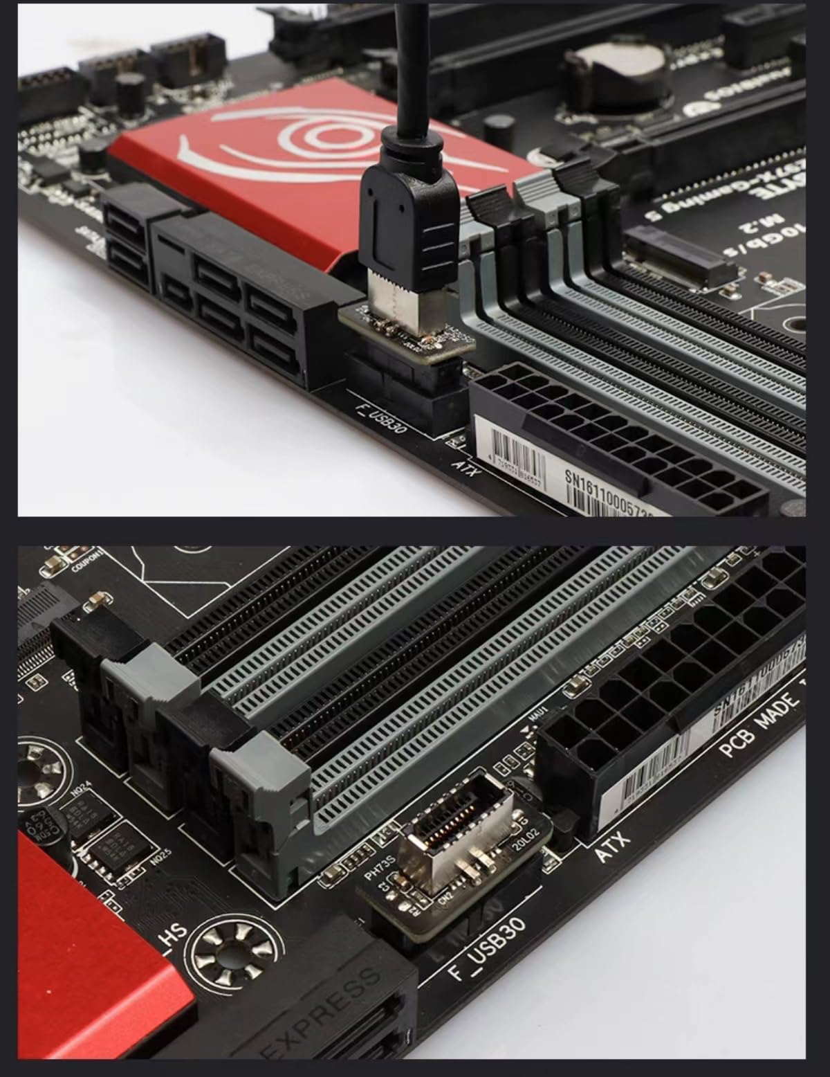 Adapter USB na panelu przednim USB 3.0 przedni 19PIN do 3.1 typ C panel przedni adapter nagłówka typu E 20 do 19-pinowa karta rozszerzeń