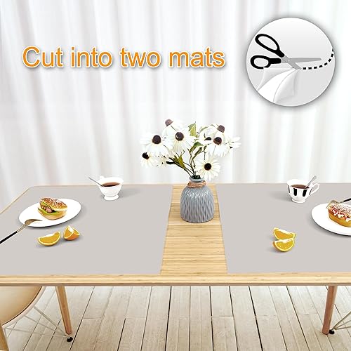 Miniatura 8 de AECHY Alfombrillas de silicona para encimera de cocina de 47 x 23.6 x 0.08 pulgadas, tapete resistente al calor más grande enviado enrollado para