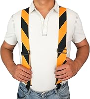 Vista 2 de MELOTOUGH Tirantes para hombre, totalmente elásticos, 2 pulgadas de ancho, tirantes de trabajo resistentes