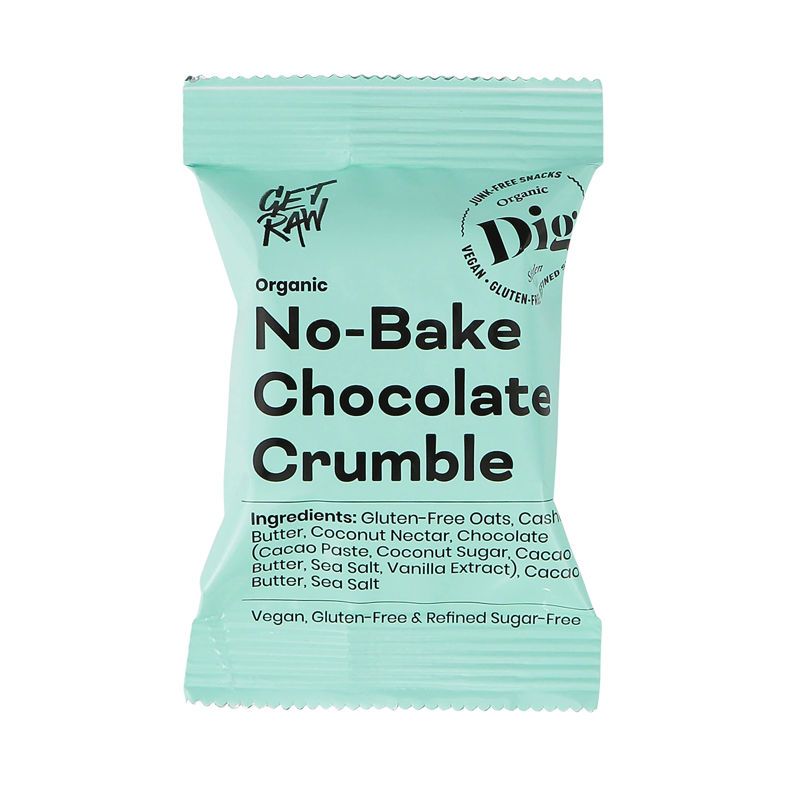 Dig Bio-Streuselkuchen Schoko – No-Bake Riegel mit Schokolade, Vegan & Glutenfrei, 12 x 35g