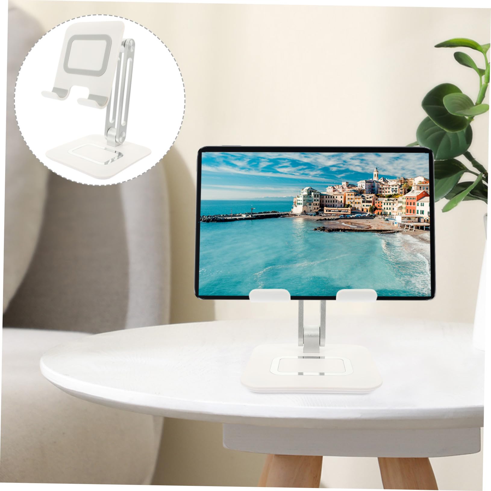 LABRIMP Supporto Regolabile in Metallo per e Tablet da Scrivania Stand Portatile con Altezza e Angolo Personalizzabili Base Stabile per