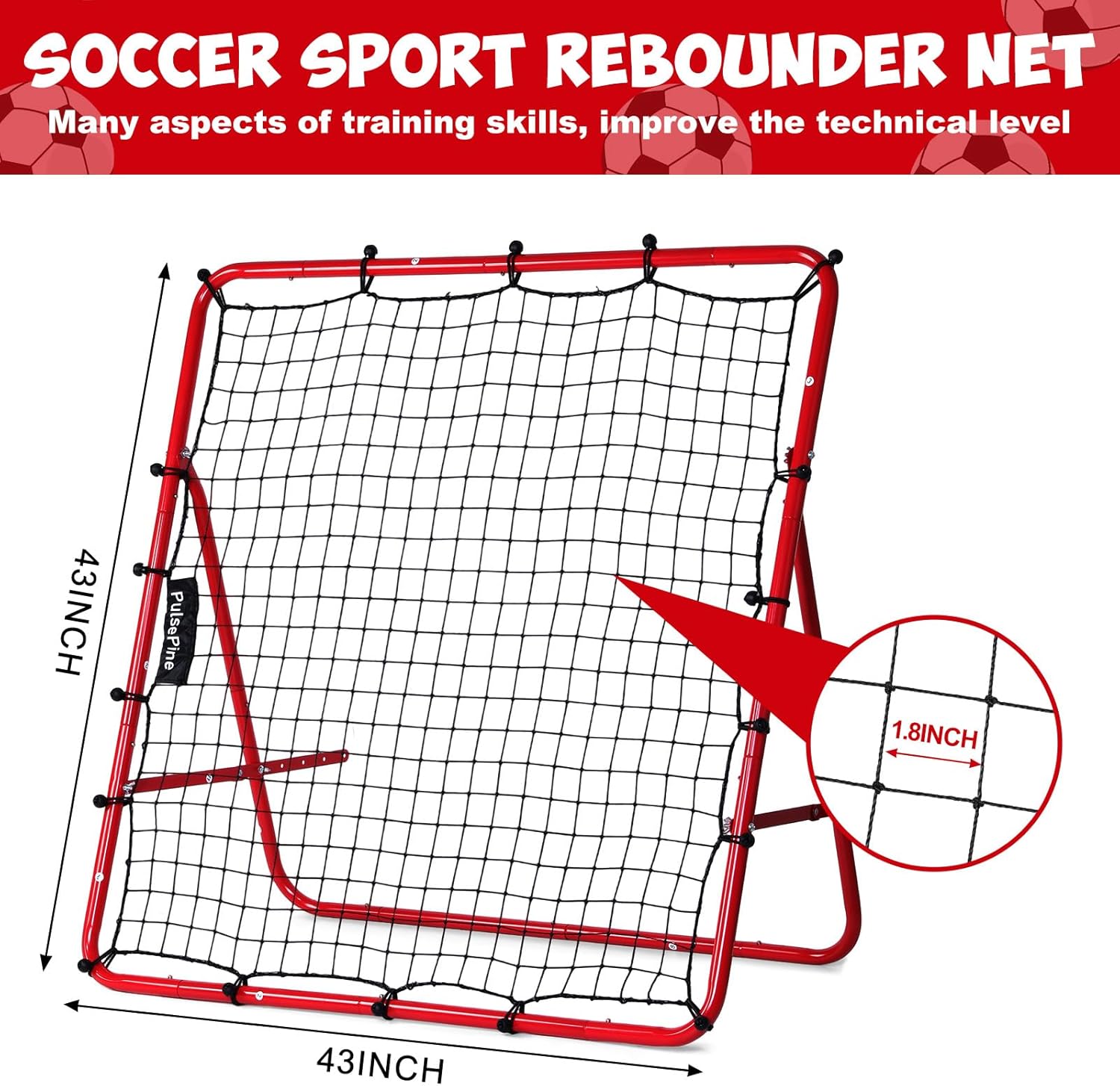 Kids Soccer Goals for Backyard - Pop Up Training Soccer Goals- Easy Set up Rebounder Gifts & Equipment for Kids and Youth， Switch Angle Soccer Training for Control, Passing Practice