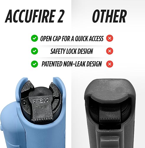 Miniatura 6 de World's Only Laser Sight Pepper Spray, Guard Dog AccuFire 2, llavero de asistencia láser con spray de pimienta de liberación instantánea, rango de