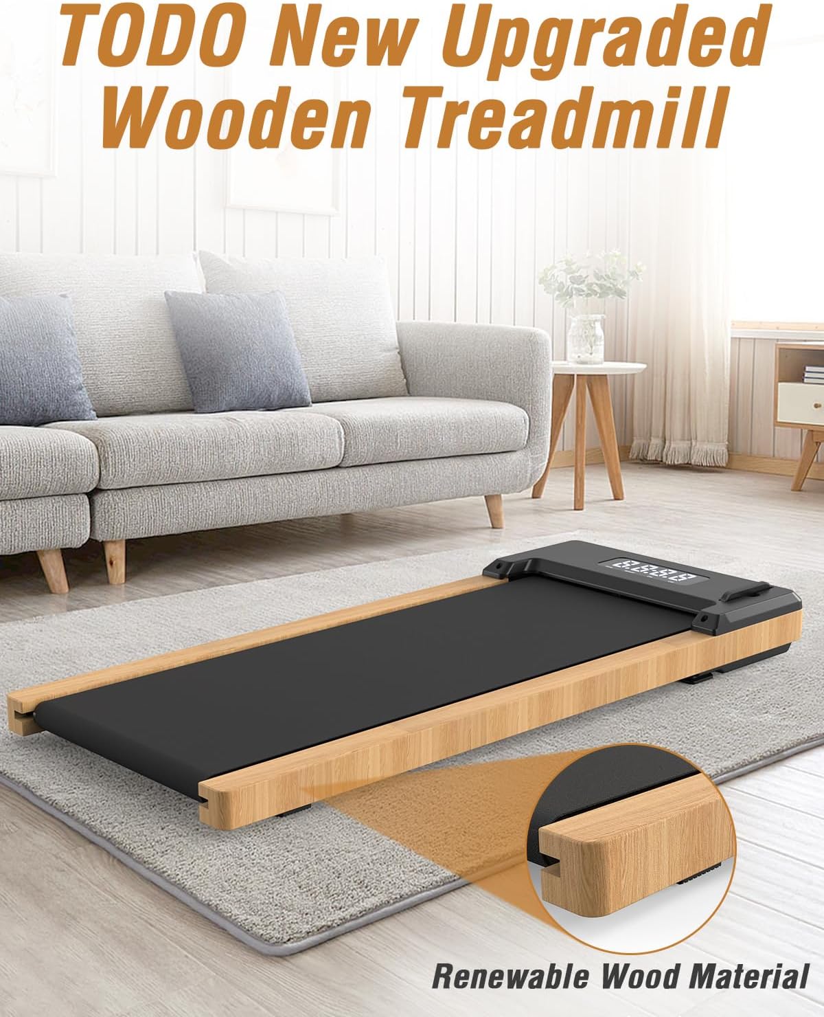 Under Desk Treadmill Walking Pad 2 in 1 Walkstation Jogging Running Portable Installation Free for Home Office Use, Slim Flat LED Display and Remote Control