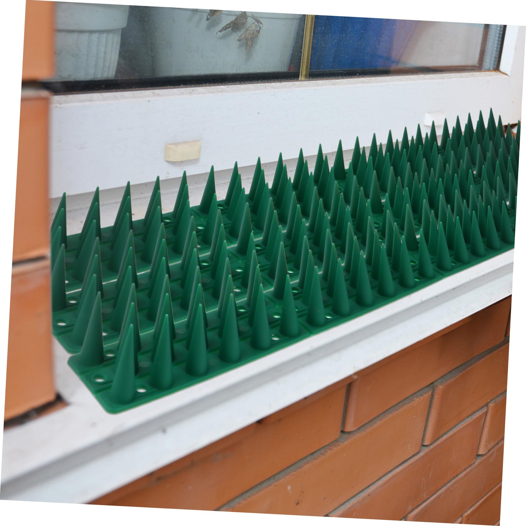 Strisce Sicuri Set Plastica in per Dissuasori Piccioni Verde e 10 Contro Spuntoni Recinzioni per Gazebo e Comignoli Altri Animali