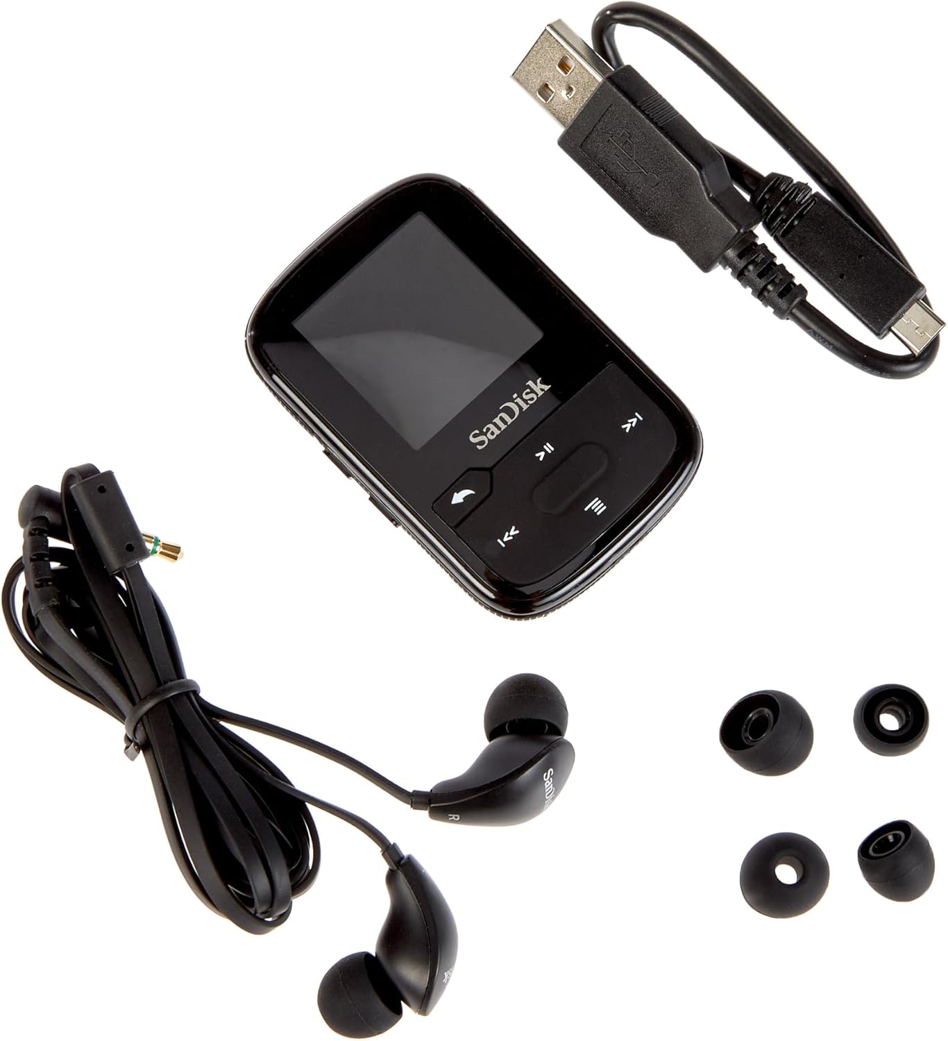 SanDisk Clip Sport Plus 32GB Wearable, Bluetooth MP3 Player Black