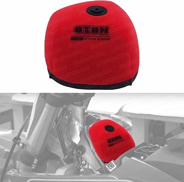 Dirt Bike Dual Foam Air Filter for Suzuki RMZ250 2019-2024 / RMZ450 2018-2024, Red, No.153220