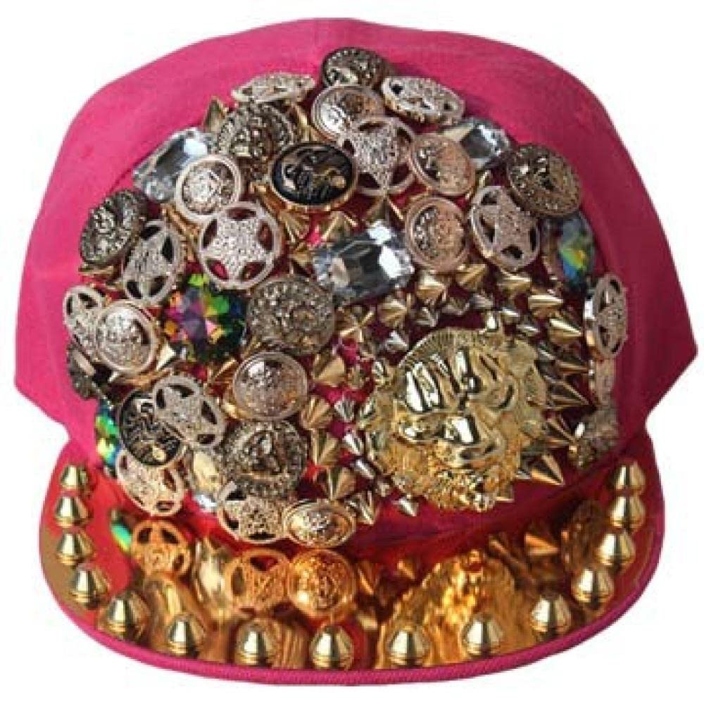 Czapka Z Daszkiem Czapka Z Daszkiem Sun Hat Czapka Turystyczna Pełny Spiczasty Nit Hiphop Hip-Hop Baseball Czapka Męska Płaski Brzeg Kapelusz Lwa Głowa Płaski Brzeg Kapelusz-Czerwona Róża