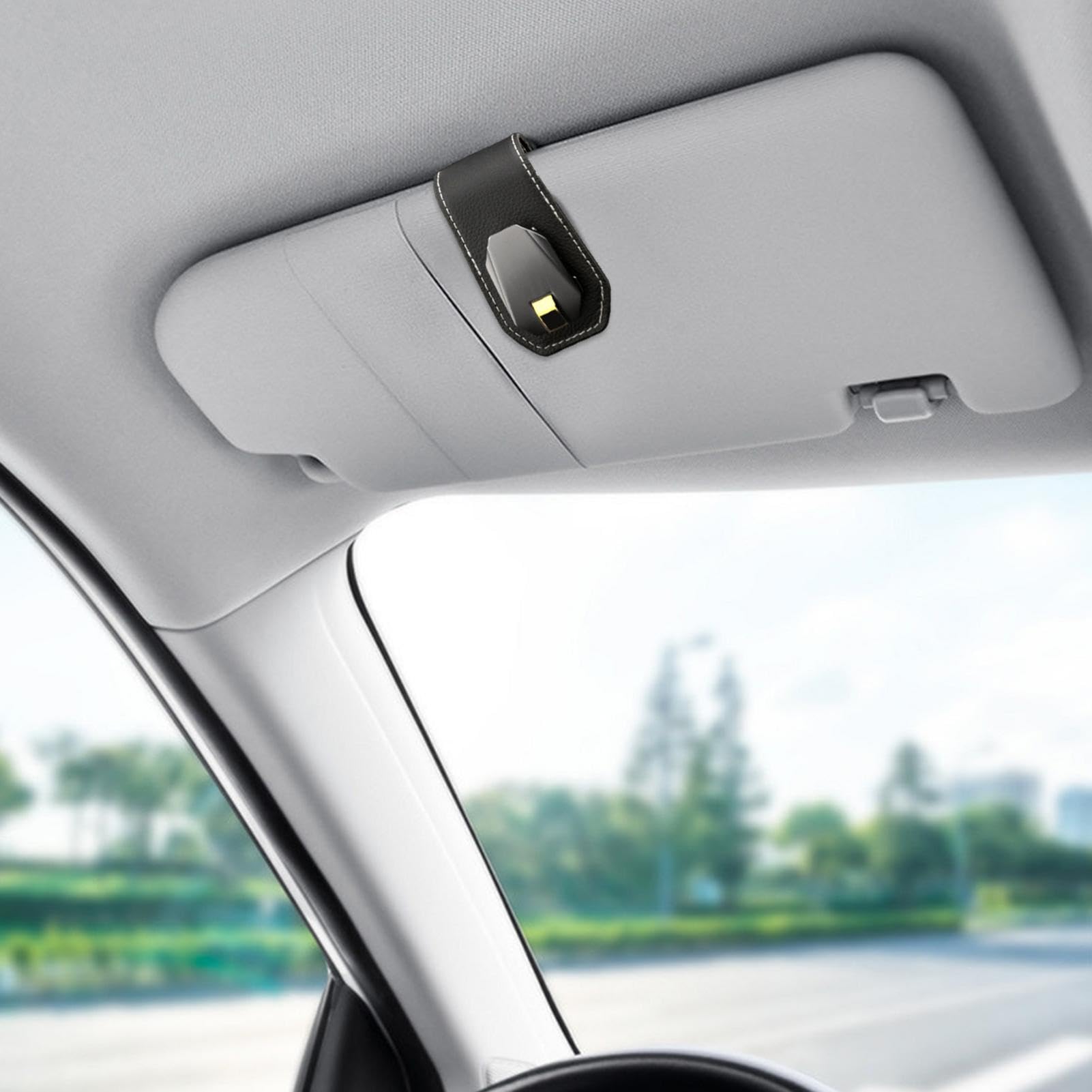 Portaocchiali Per Visiera Auto In ABS, Con Clip A Fibbia, Per Occhiali Da Sole O Da Vista, Compatibile Con Qualsiasi Modello
