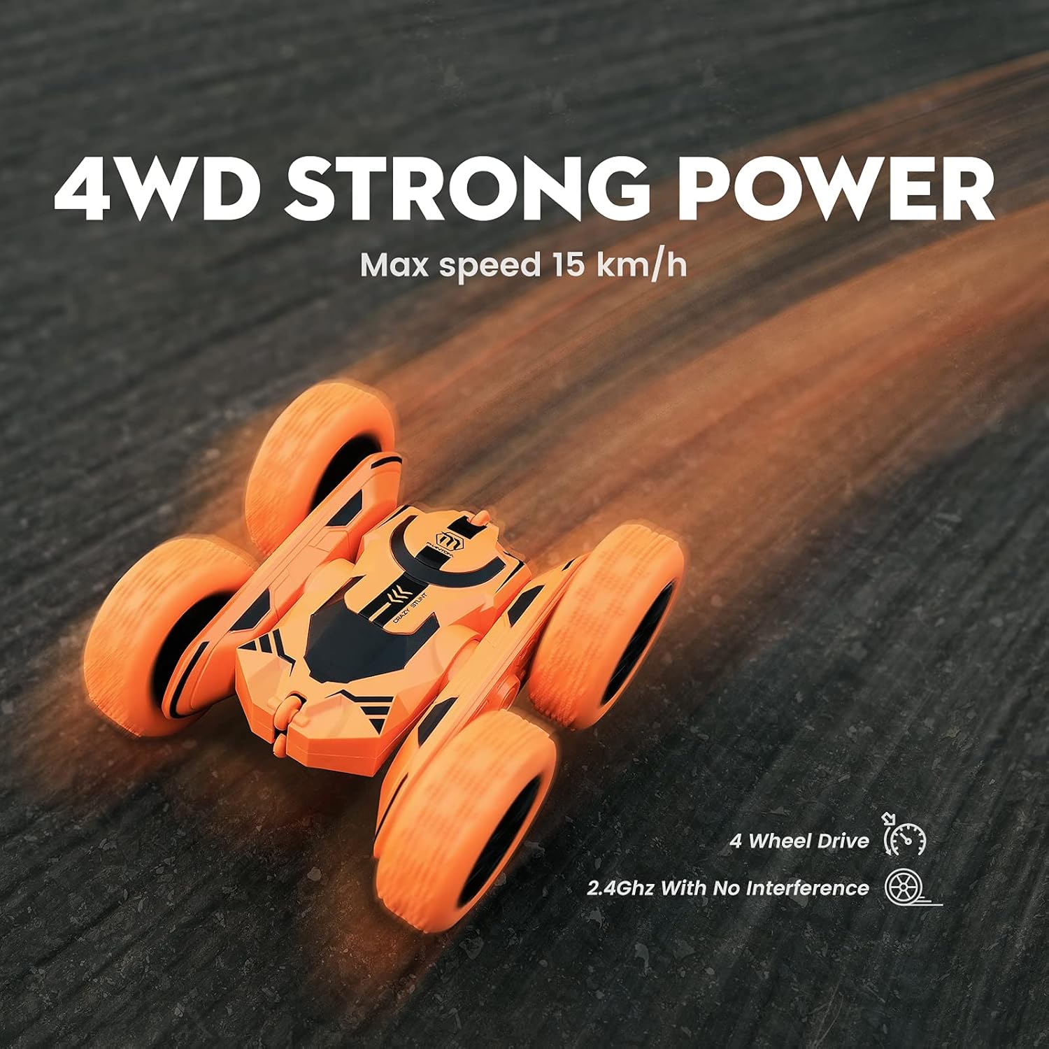 INVINZER Remote Control Car RC Car Truck Toys Hobby RC Cars 4WD Off Road 360° Flip 4 Wheels Drive RC Stunt Car with 2 Rechargeable Batteries Car Toy Gift for 6-12 Year Old Kids Toy Cars for Boys : Toys & Games