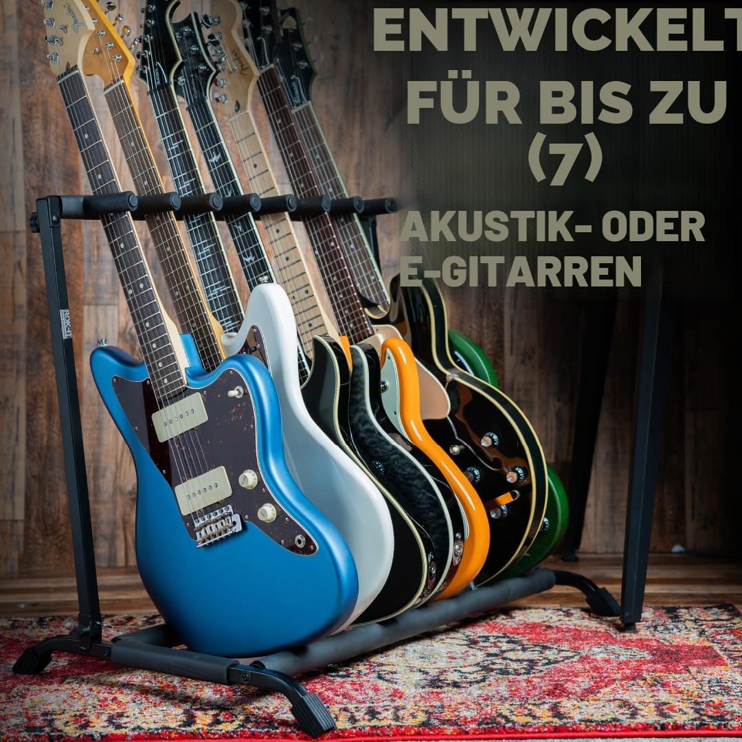Gator Rok-It Zusammenklappbares 7-Fach-Rack für Gitarren (RI-GTR-RACK7)