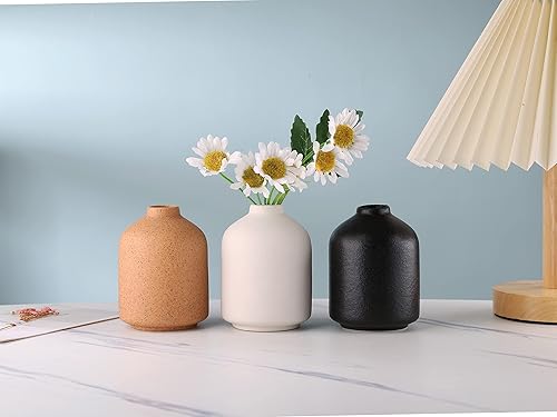 Miniatura 5 de Ceramic Vase - Small Vase, Modern Minimalist Ceramic Vase, Dried Flower Vase, Home Decoration, Flower Arrangement Decorative Shooting Props, (White)