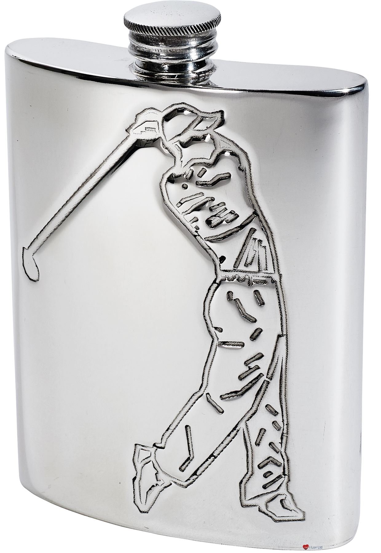 Flasque de golf en étain gravable de 170 ml pour les passionnés de green