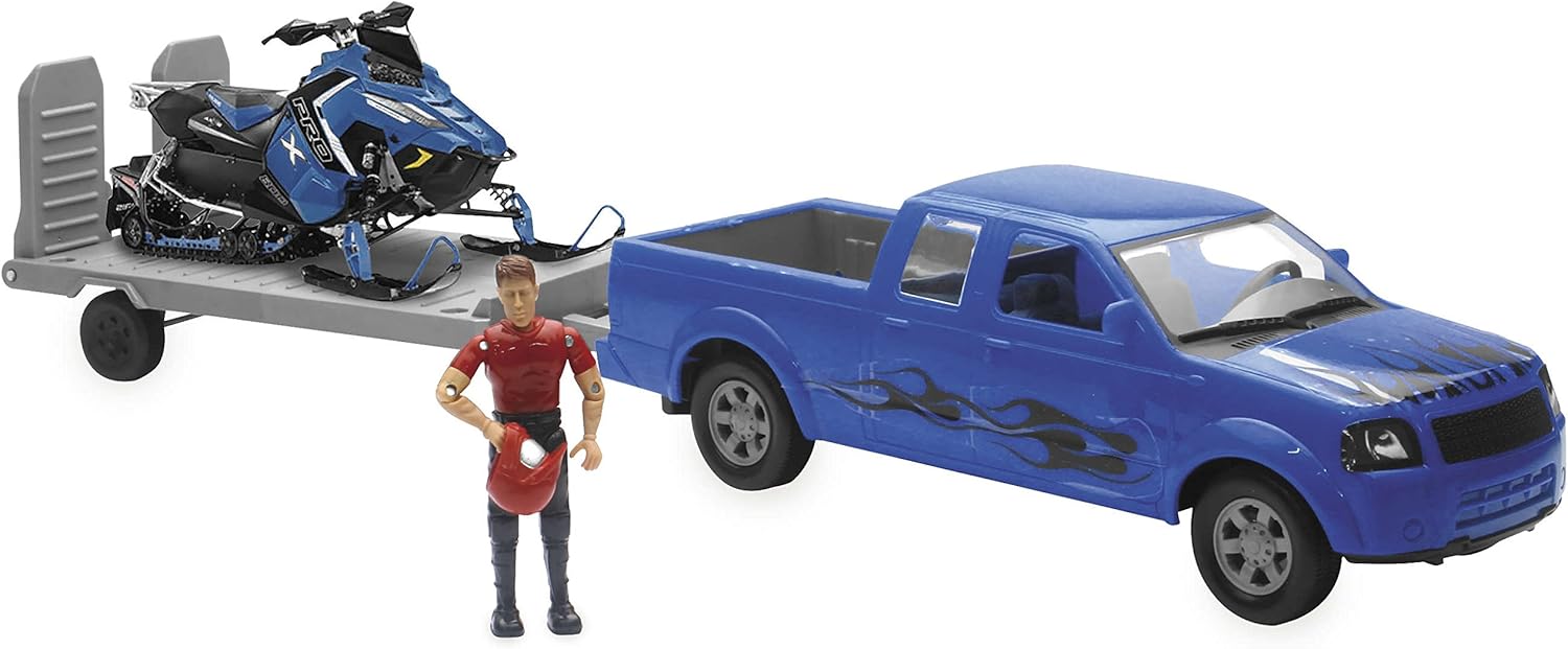 New Ray Toys Pkup Polaris Swchbk Snomo Set Ss-37406 New