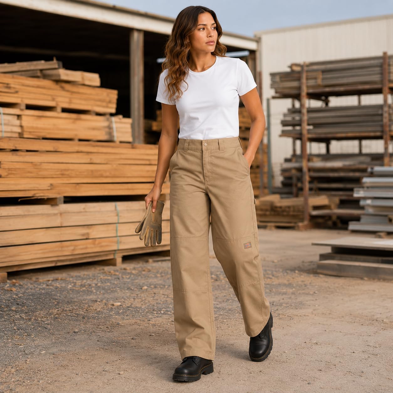 Dickies Women’s Loose Fit Double Knee Work Pants