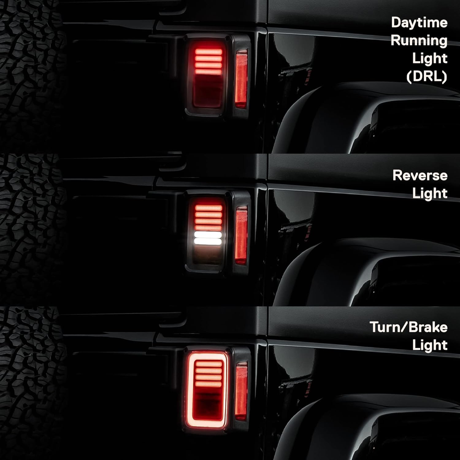 TRUE MODS LED Rear Tail Light Replacement for Jeep Wrangler 2007-2018 [Line & Halo Design] [Smoke Lens] [Plug n Play] - Brake Tail Light Compatible with Jeep Wrangler JK JKU Unlimited Accessories