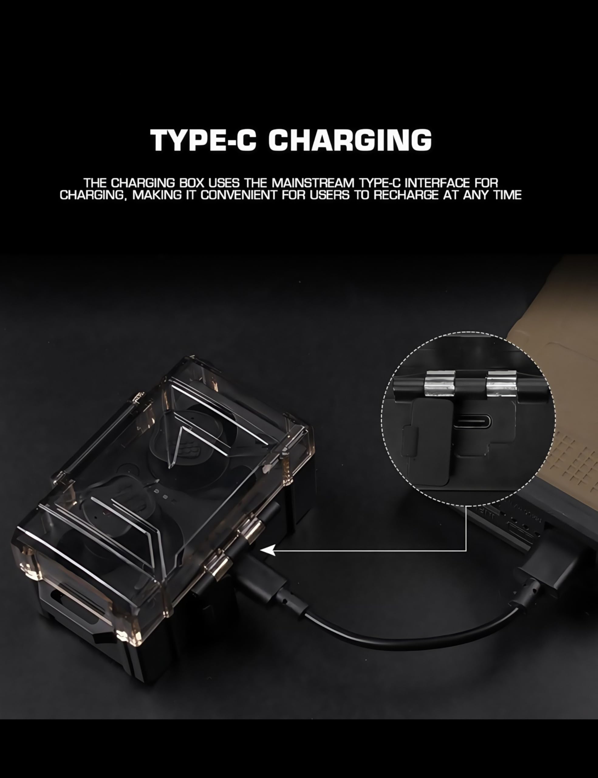 ACEXIER Auricolari tattici Bluetooth 5.3 con cancellazione del rumore, pickup elettronico, auricolari in-ear, protezione dell'udito per caccia e tiro, auricolari tattici