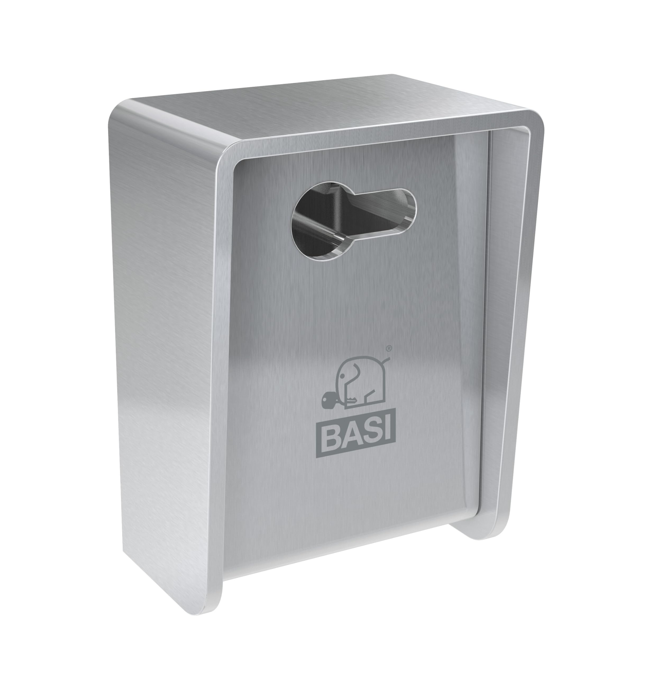 BASI set di chiavi con cilindro a profilo abbinato e 5 chiavi reversibili, acciaio inox di alta qualità, cassetta per chiavi per interni ed esterni, montaggio a parete
