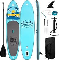 Vista 18 de FunWater Inflatable Stand Up Paddle Board with Premium SUP Paddleboard Accessories, Anti-Slip EVA Deck, 11'6''/11'/10'6'' Paddle Boards for Adults &