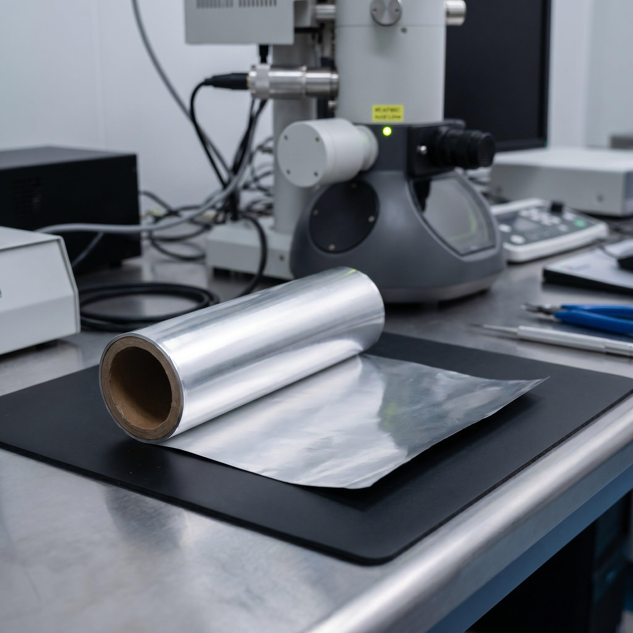 ibasenice 1 rouleau de bande d'anode en zinc - Feuille d'électrode en zinc pur extra mince pour le placage, la recherche en laboratoire et les expériences scientifiques 39 x 4 pouces