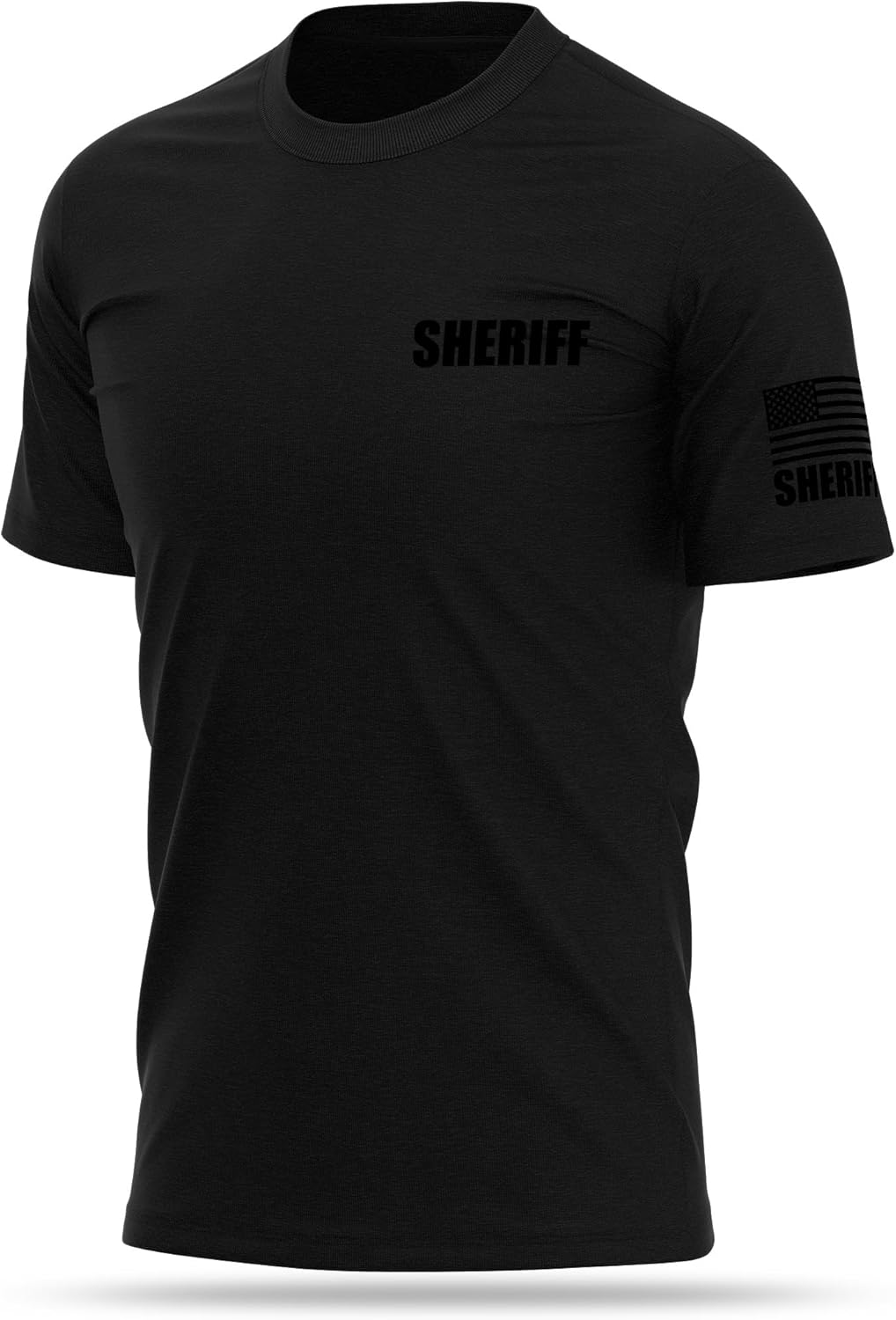 Sheriff Cotton Blend Shirt - USA Patriotic Durable Tee - Soft Comfort. Perfect for on Duty - Image 4