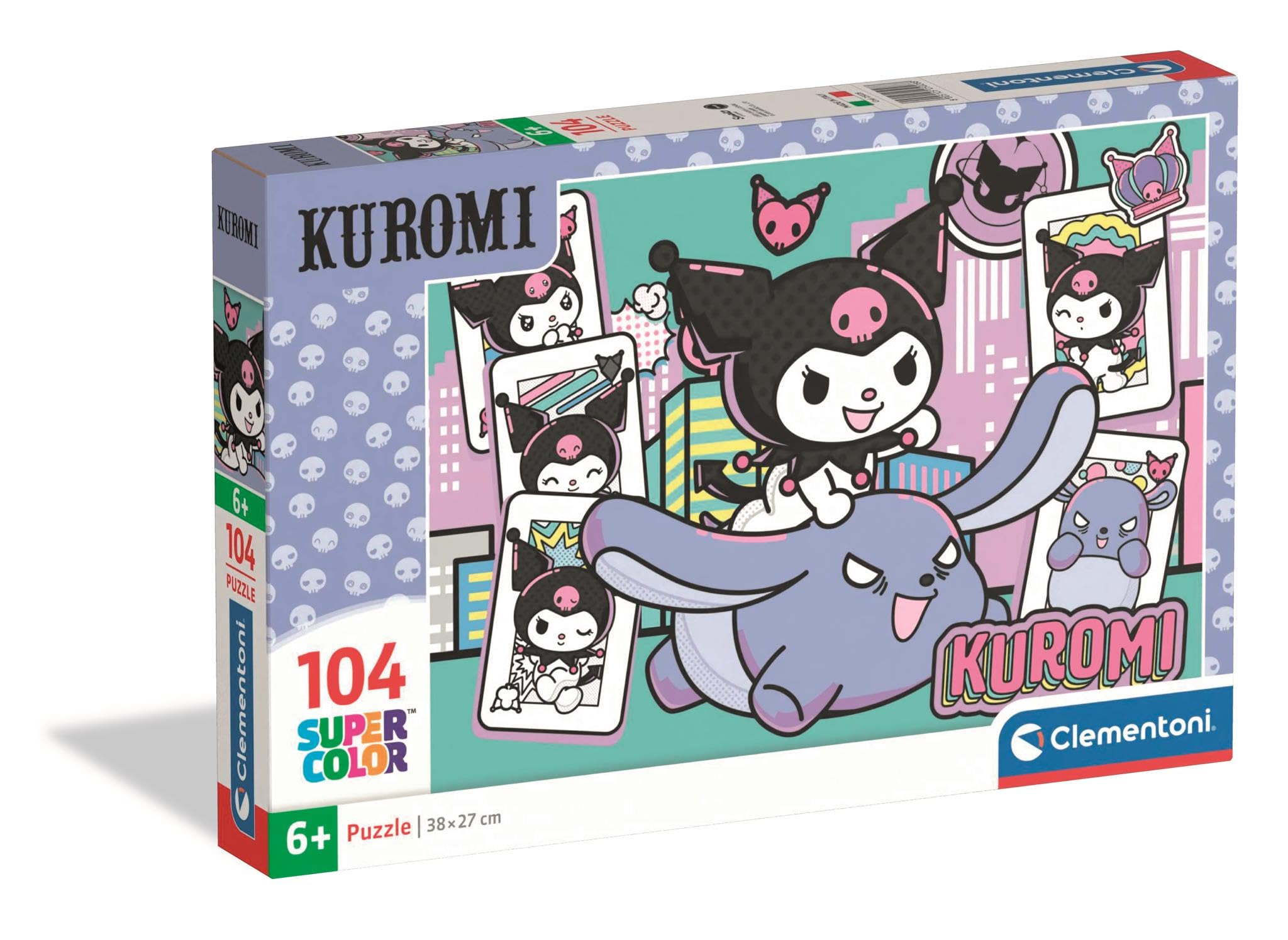 Clementoni Kuromi 104 Piece Puzzle for Kids Age 6+, Made in Italy, Screen Free Play That Builds Focus, Problem Solving and Patience, Fun Gift for Creative Learning