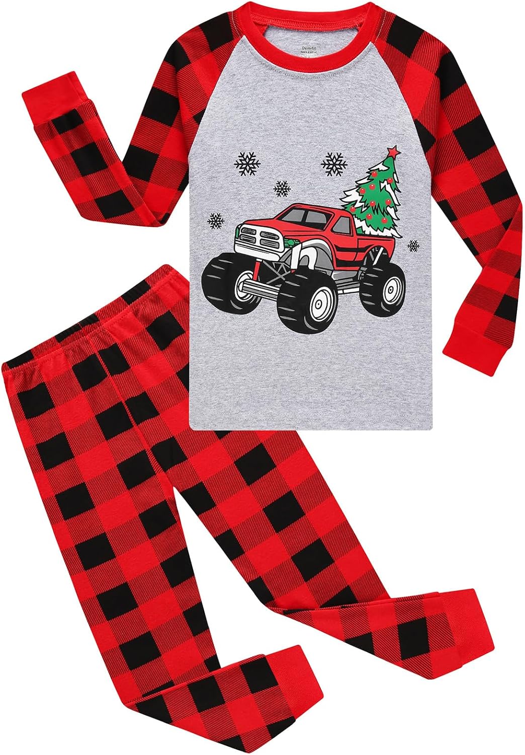 Demifill Toddler Boys Christmas Reindeer Pajamas Kids Holiday Pajamas Girls Snowman Sleepwear Santa Pjs