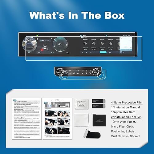 Miniatura 40 de Protector de pantalla Tucson 2022 2023 2024 para Hyundai Tucson (XRT/N Line/Limited/SEL Convenience/SEL) Pantalla táctil de 10.25 pulgadas, vidrio