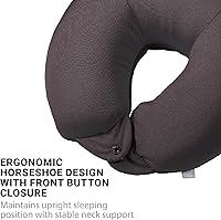 Vista 5 de Classic Bean Sleeper, cómoda almohada de viaje rellena de micro polietileno, almohada para el cuello para un sueño ininterrumpido, ideal para avión