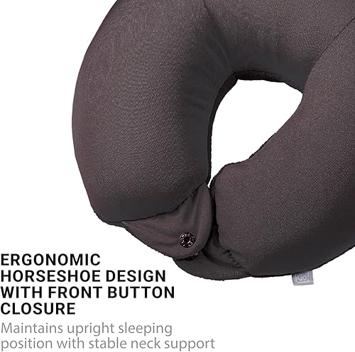 Miniatura 5 de Classic Bean Sleeper, cómoda almohada de viaje rellena de micro polietileno, almohada para el cuello para un sueño ininterrumpido, ideal para avión,
