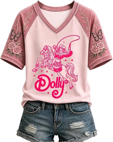 Dolly Music Parton Country Legend Memorial Shirt for Women Hot Pink