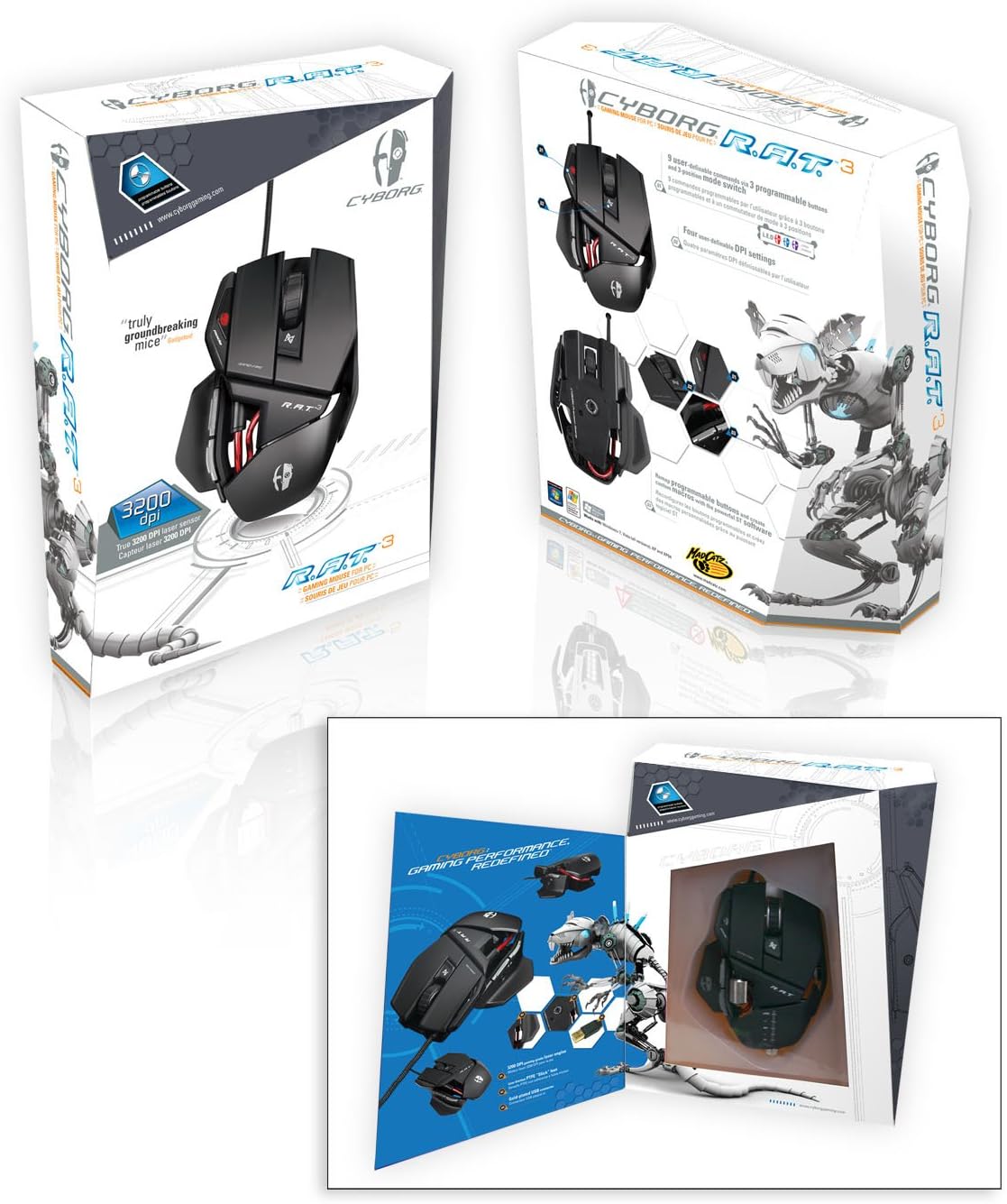 Cyborg R.A.T. 3 Gaming Mouse for PC and MAC (CCB437030002/04/1)