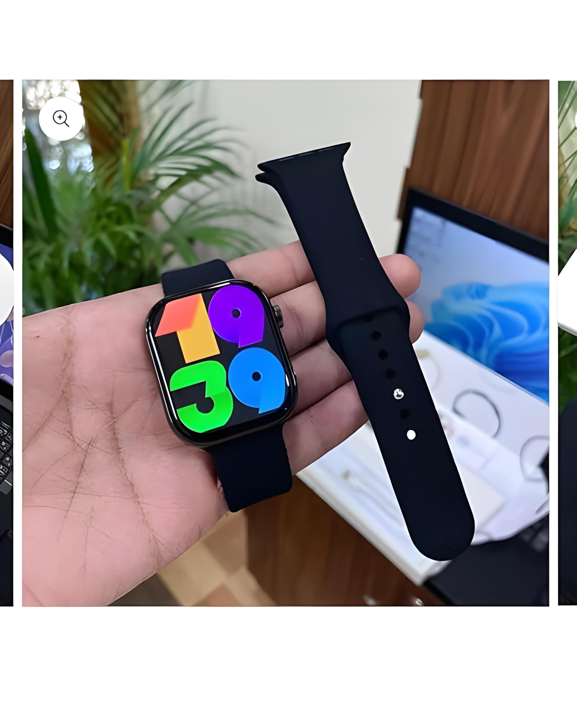 Series 9, 45 mm Smart Watch with 2.09 INCH Display Stylish Design, Bluetooth Calling, Health & Fitness Tracker Also The Heart Monitoring, & 2 Straps (Black) (B0DG2PJ72G) Amazon Price History, Amazon Price Tracker