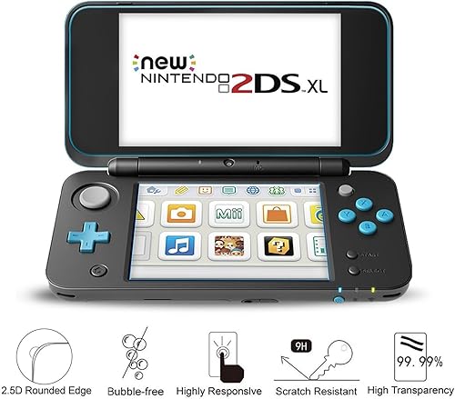 Miniatura 2 de RDFJ Protector de pantalla 2DSXL Protector de pantalla antiarañazos Protector de película de vidrio templado Juegos Accesorios de consola para nuevo