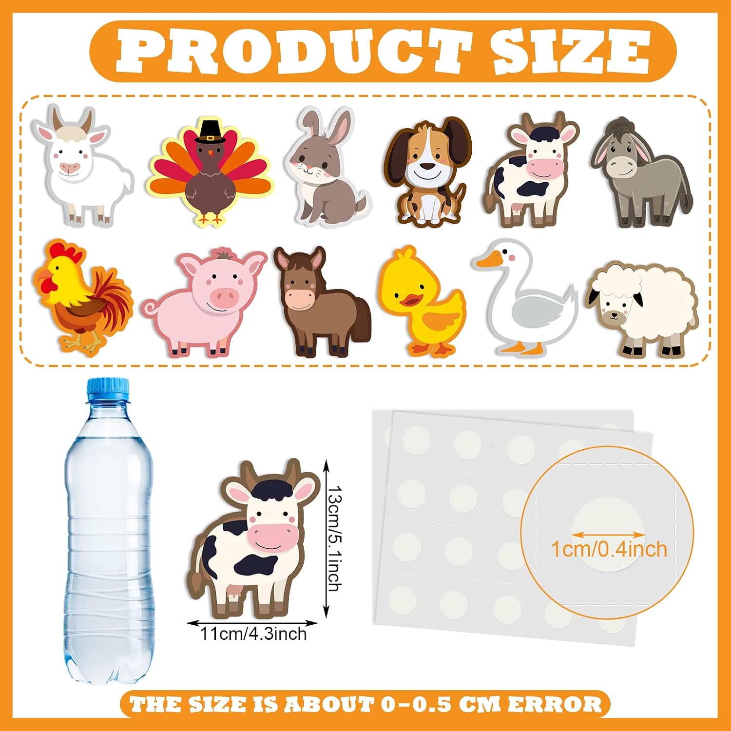 Seajan 60 Pcs Farm Animal Bulletin Board Cutouts for Classroom Farm image 2