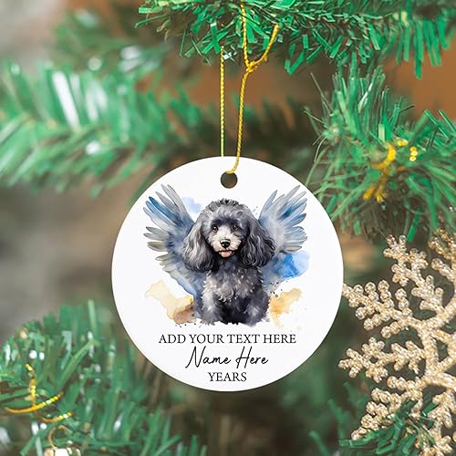 Vista 155 de Adorno conmemorativo personalizado de Bulldog Inglés – Alas de ángel, regalo de Navidad personalizado para perro, mamá y papá Adorno de Bulldog