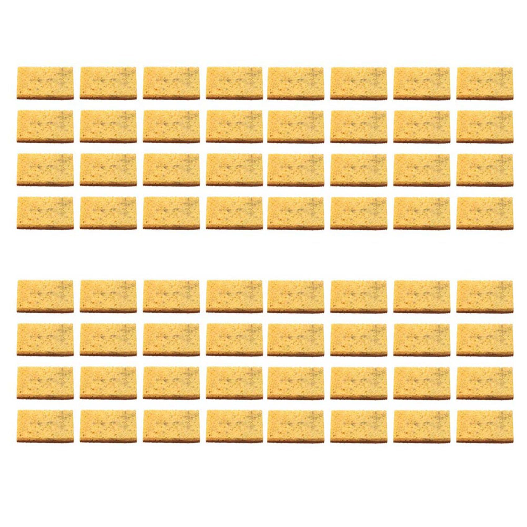 Hndhbfgrt 64Pcs Biodegradable and Compostable Sponges Scouring Pad,Palm Fiber Eco-Friendly Sponge for Kitchen Dishes Cleaning