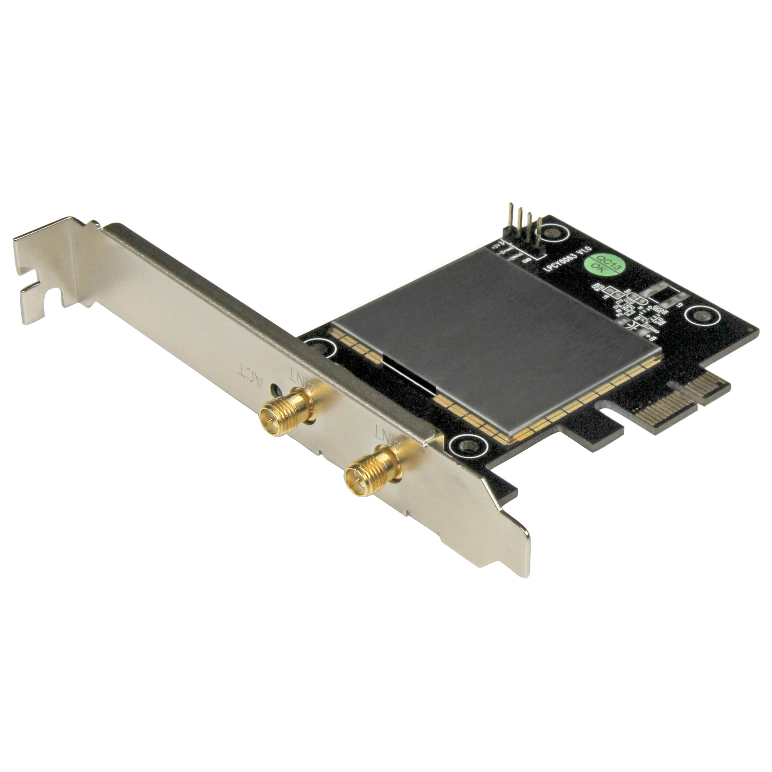 StarTech.com PEX433WAC11 AC600 bezprzewodowy adapter sieciowy, 802.11ac, PCI Express, dwupasmowy 2,4 GHz/5 GHz bezprzewodowa karta sieciowa PCIe