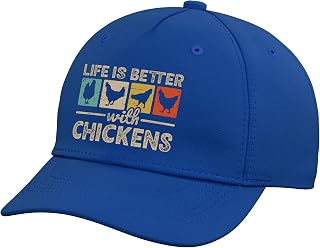 Life is Better with Chickens Farm Funny Chicken Farmer Adjustable Baseball Hat