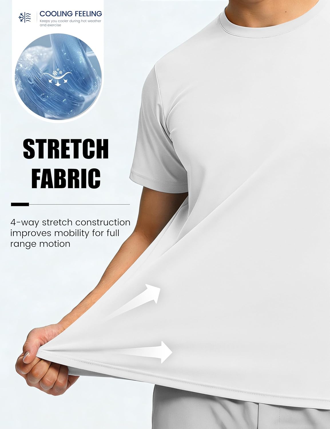 TACVASEN Mens Athletic Short Sleeve T-shirts Quick Dry Fit Workout Sun Protection Swim Shirts Running Rash Guard UPF50+ - Image 6