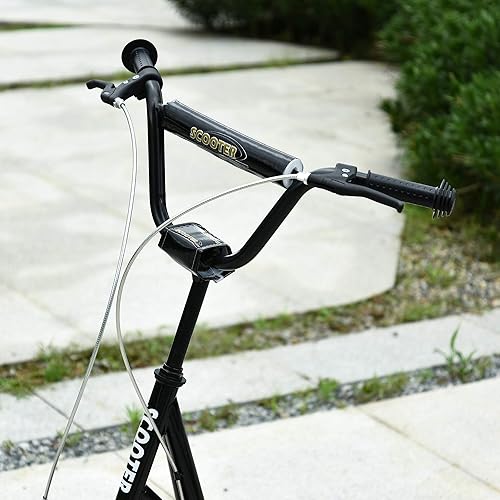 Vista 8 de Aosom Patinete para jóvenes, patinete para adolescentes, manillar ajustable, juguete para niños de 5 años o más, con ruedas inflables delanteras