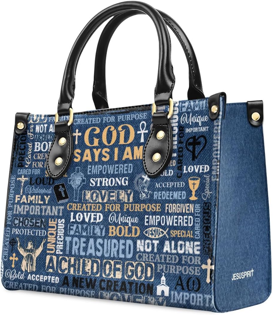 Jesuspirit Leather Handbags - Bible Bags, Religious Bag - Christian Gifts For Women - Christmas Gift For Mom, Grandma - Image 3