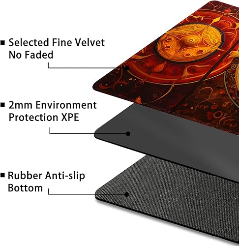 Miniatura 104 de MTG Playmat, Free Storage Bags, 24 x 14 Inches, TCG & Board Game Mat with Zones