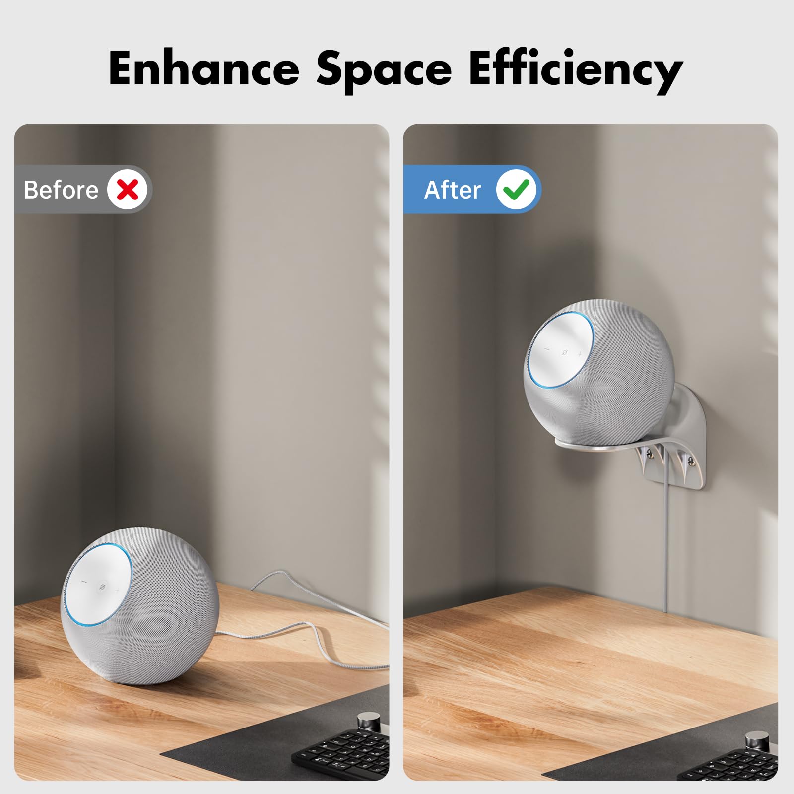 XLTTYWL Soporte de pared de estudio, accesorios de montaje de estudio de aleación de aluminio con gestión de cables, soporte de pared premium que ahorra espacio para el último estudio 2025